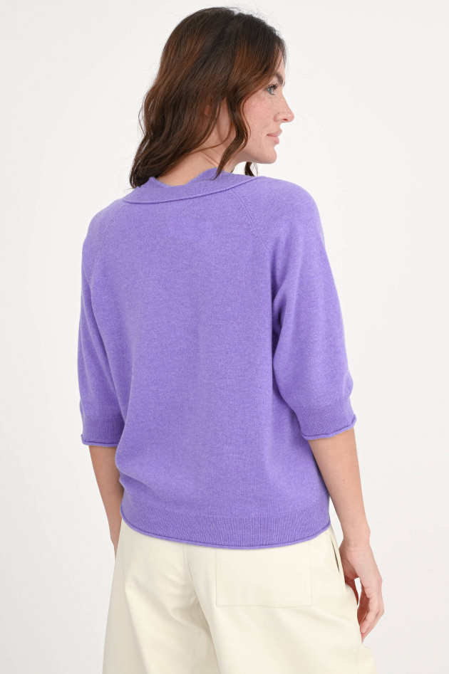 Repeat Cashmere-Cardigan mit 3/4 Arm in Violett