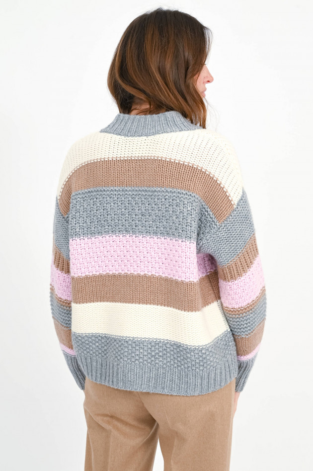 Repeat Strickjacke aus Woll-Cashmere-Mix in Candy Stripe