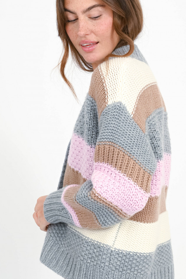 Repeat Strickjacke aus Woll-Cashmere-Mix in Candy Stripe