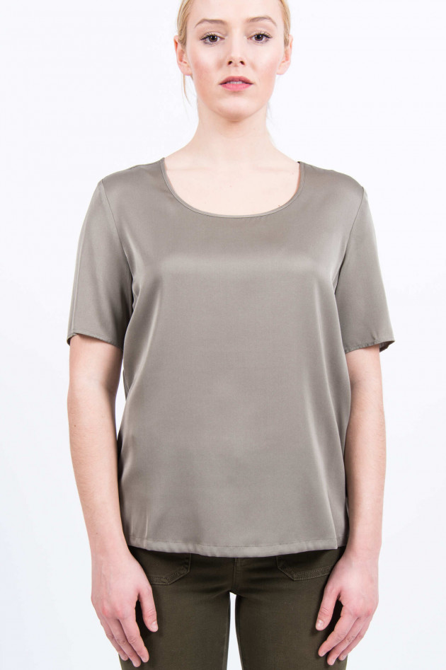 Repeat Seidenshirt in Khaki