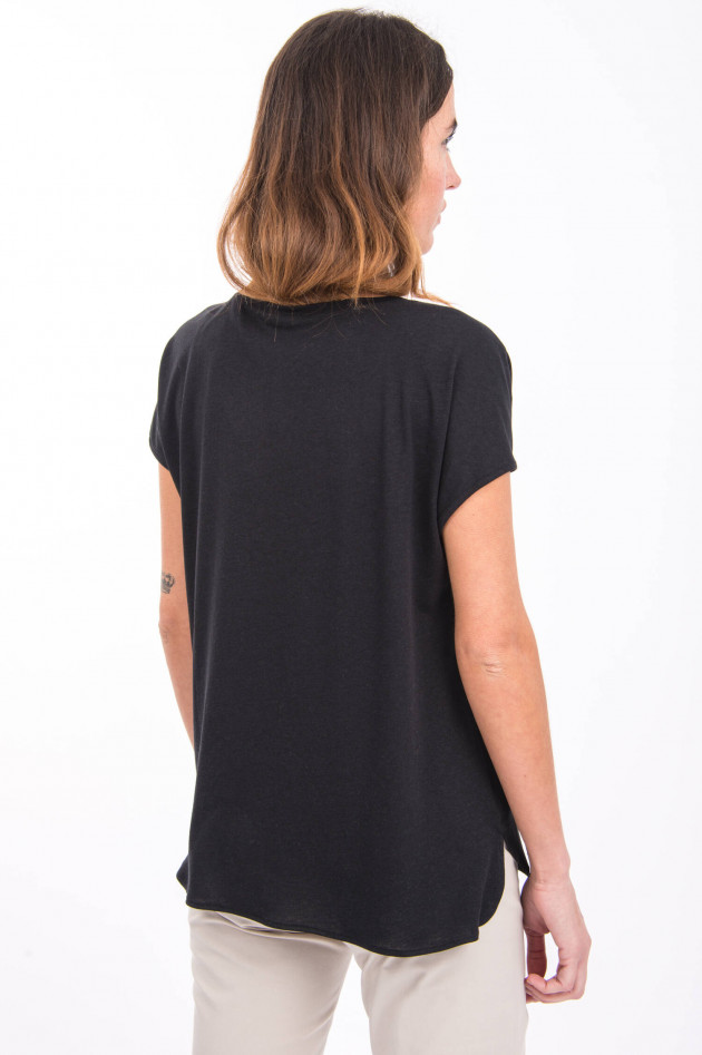 Repeat Shirt aus Seiden-Mix in Schwarz