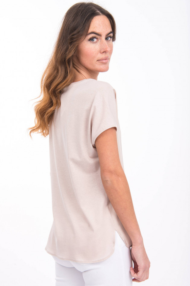 Repeat Shirt aus Seiden-Mix in Beige