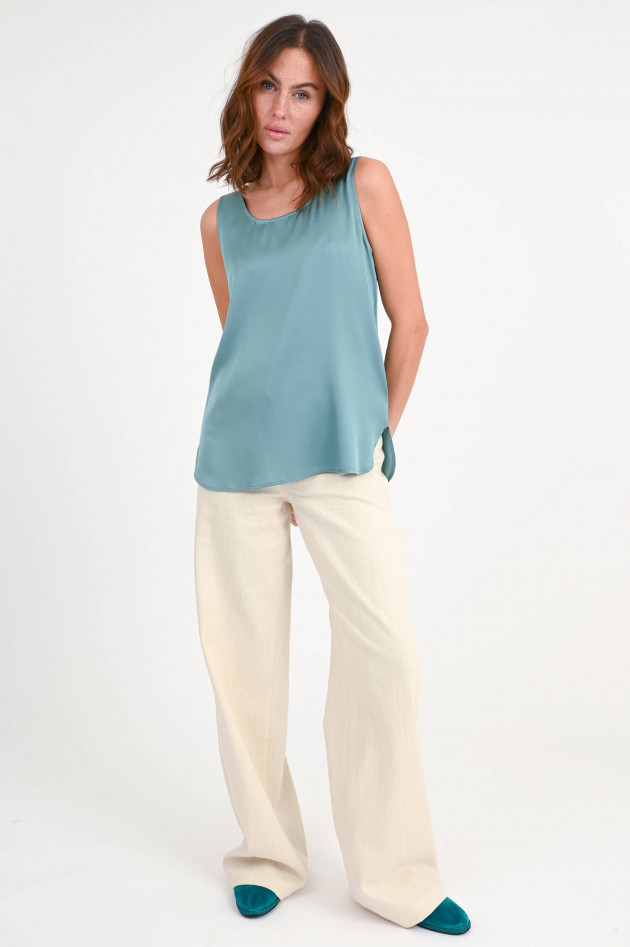 Repeat Top aus Seide in Hellblau