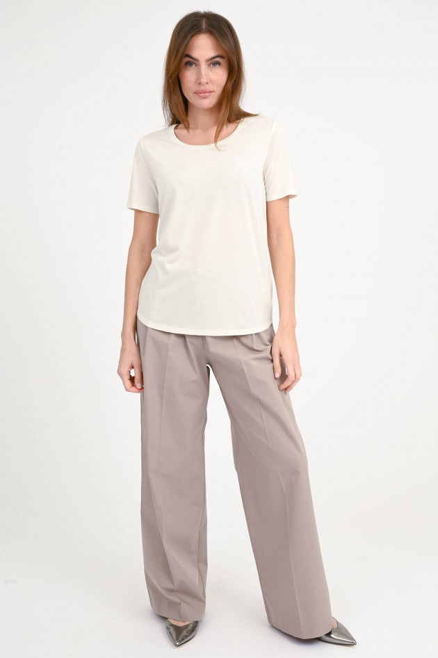 Repeat T-Shirt aus Baumwoll-Mix in Creme