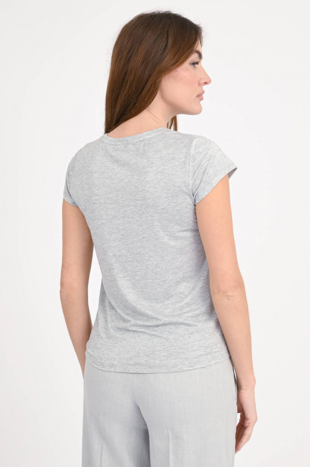 Repeat Glitzer-Shirt aus Viskose-Mix in Grau