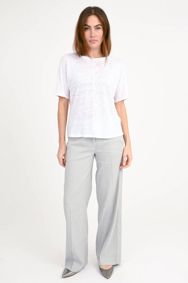 Repeat T-Shirt aus Leinen in Creme