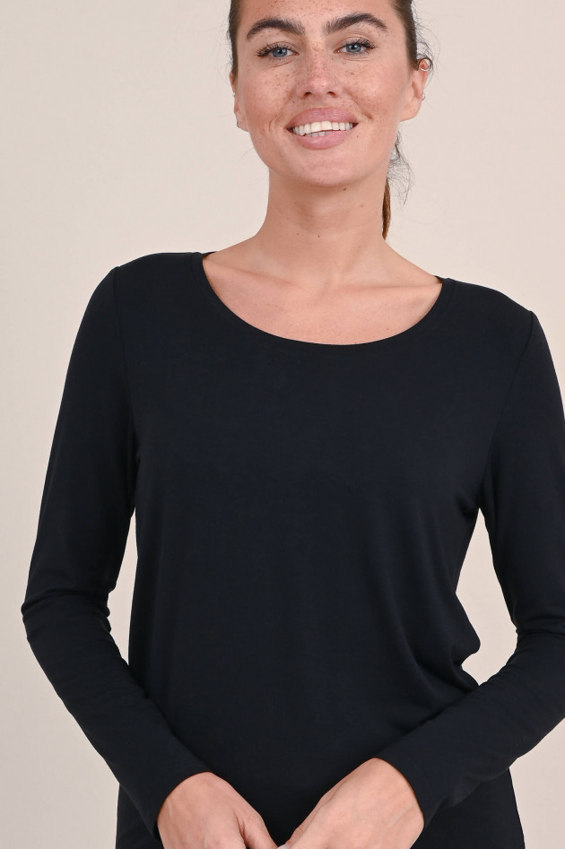 Repeat Jersey Langarmshirt in Schwarz