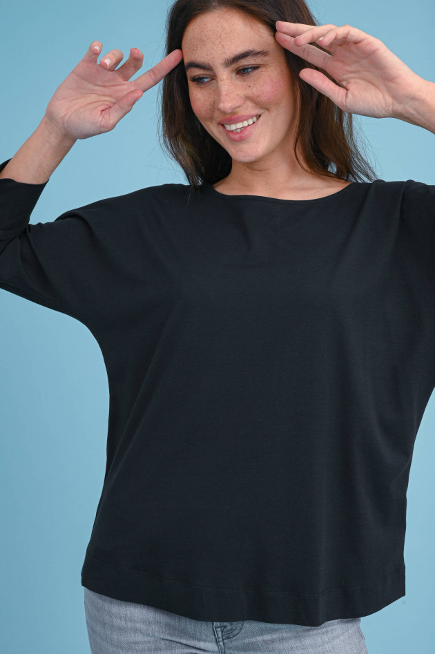 Repeat Shirt mit 3/4-Arm in Schwarz