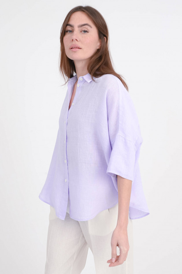 Robert Friedman Oversize-Leinen Bluse in Flieder