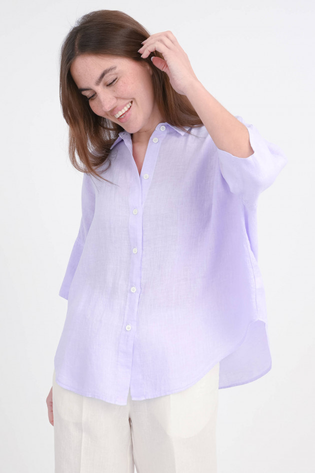 Robert Friedman Oversize-Leinen Bluse in Flieder