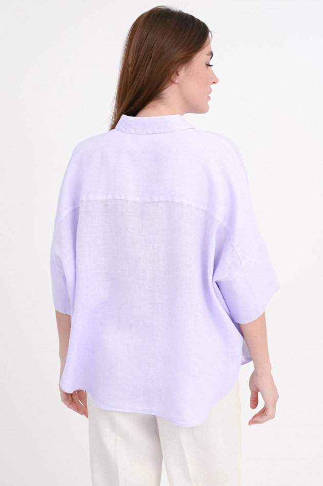 Robert Friedman Oversize-Leinen Bluse in Flieder