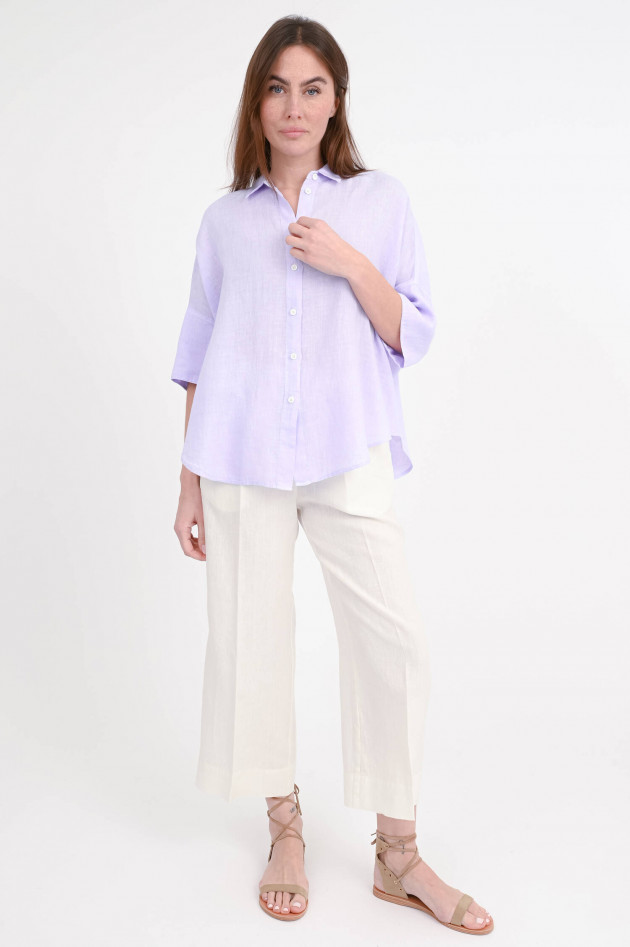 Robert Friedman Oversize-Leinen Bluse in Flieder
