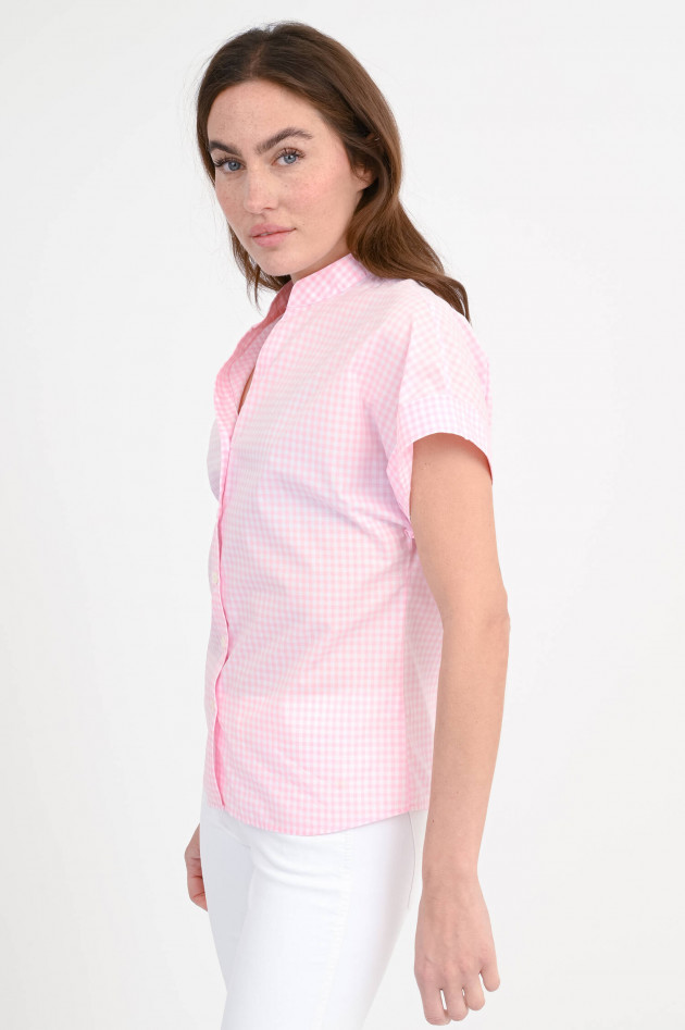 Robert Friedman Karrierte Bluse MAEL in Rosa/Weiß
