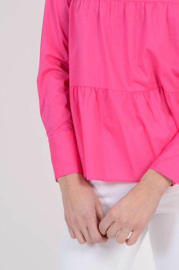 Robert Friedman Bluse mit Rüschen in Pink