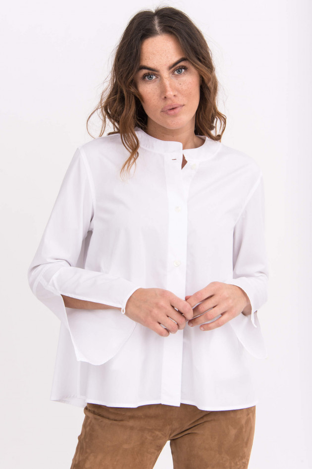 Robert Friedman Bluse ZOE mit Stehkragen in Weiß