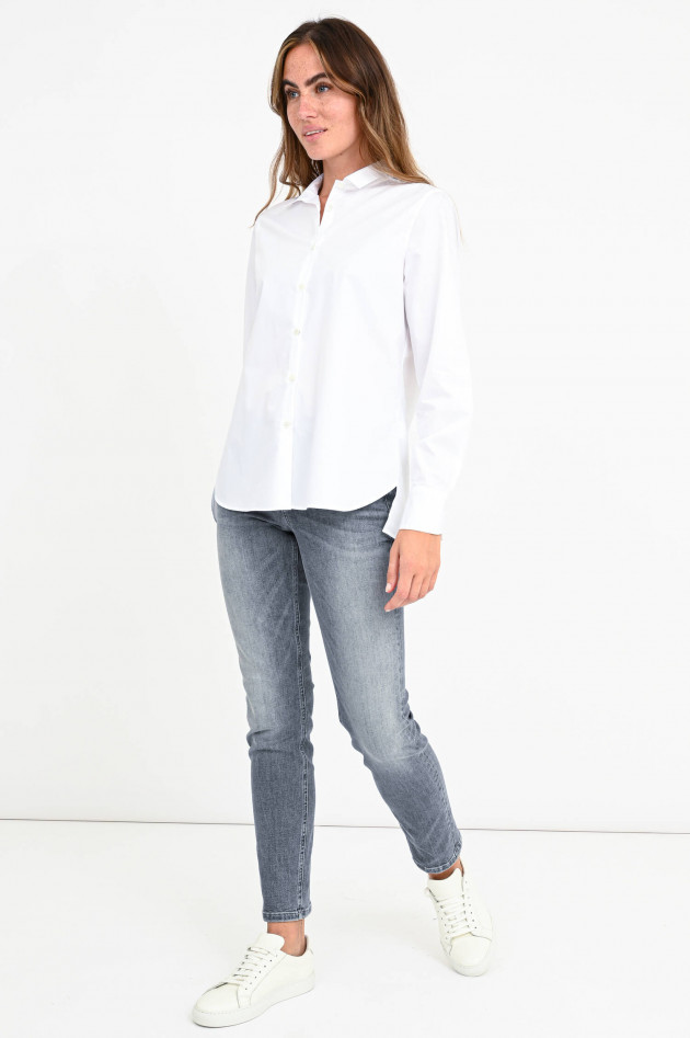 Robert Friedman Bluse mit verlängertem Rücken in Weiß
