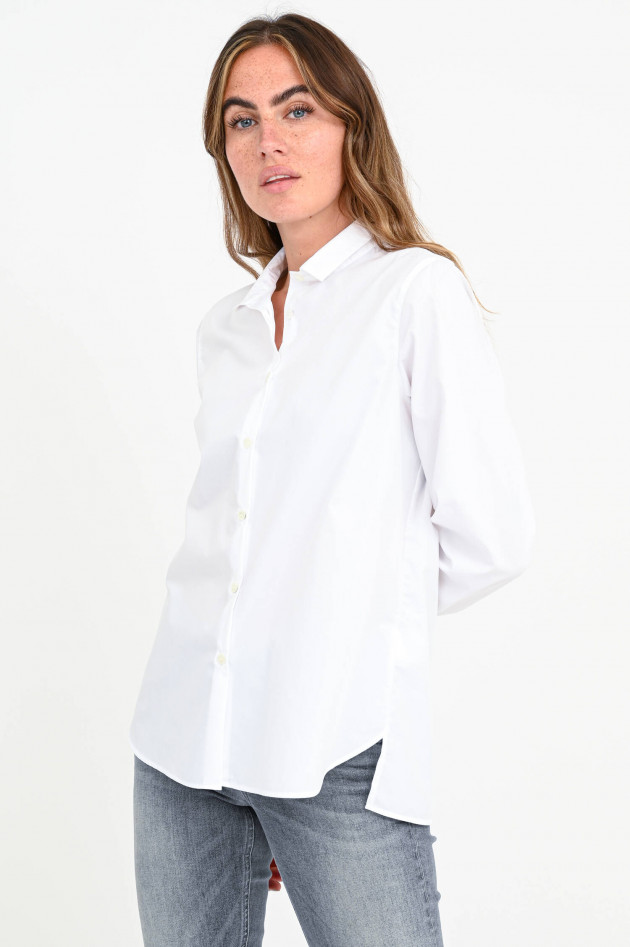 Robert Friedman Bluse mit verlängertem Rücken in Weiß