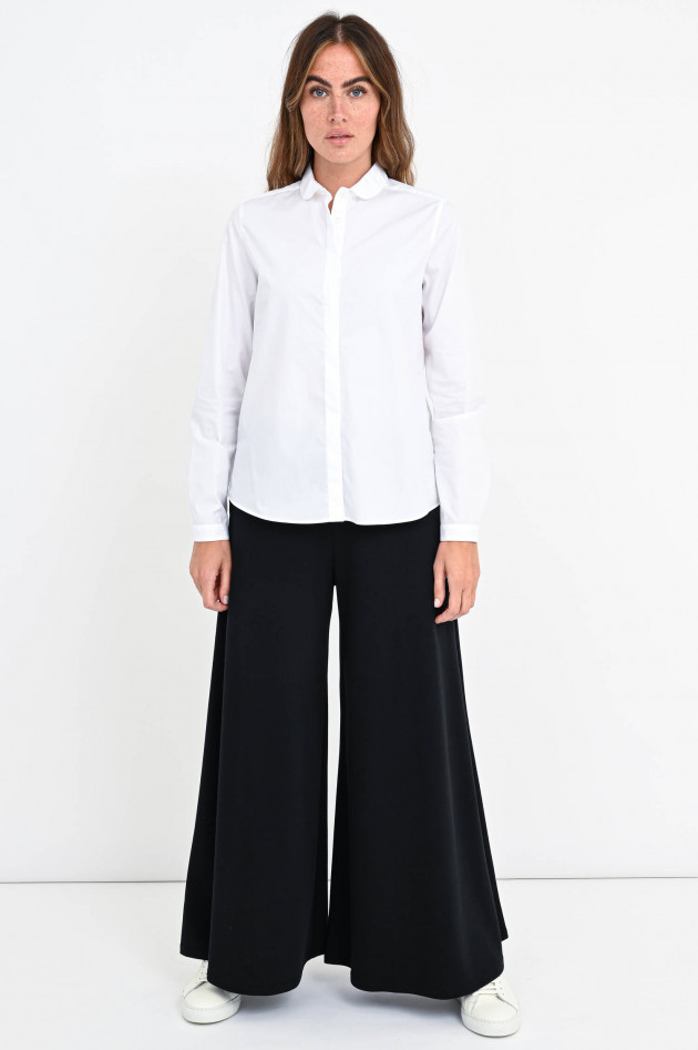 Robert Friedman Bluse mit Bubikragen in Weiß