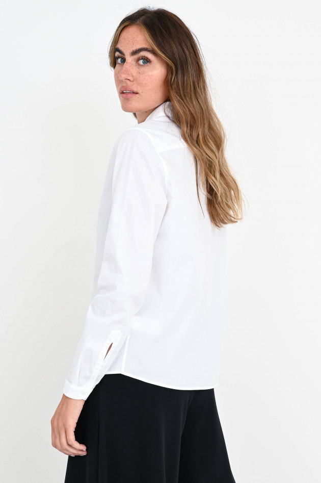 Robert Friedman Bluse mit Bubikragen in Weiß