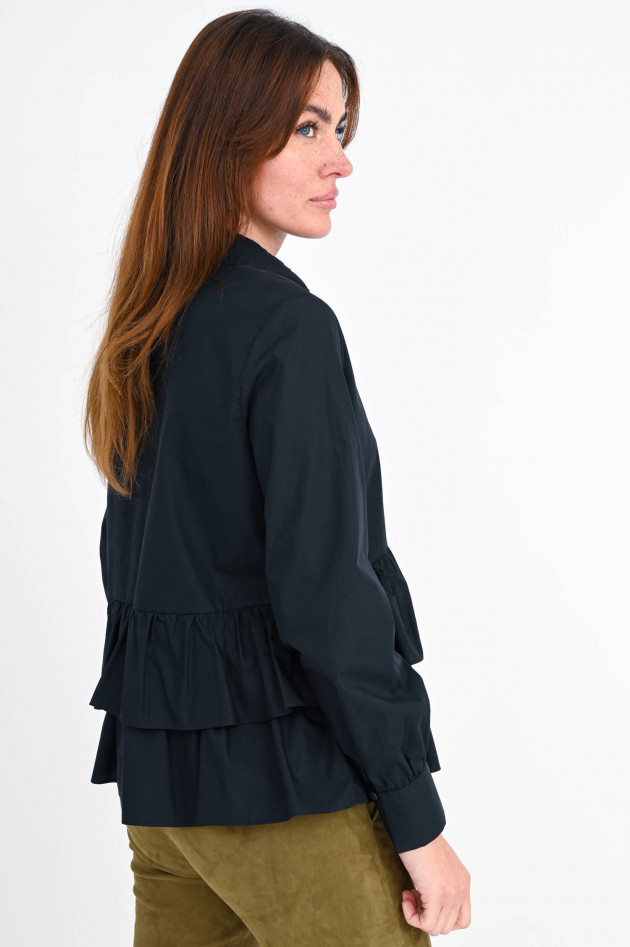 Robert Friedman Bluse ELSA mit Volants in Schwarz