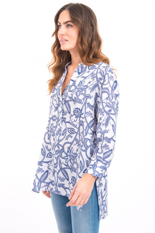 Robert Friedman Tunika Bluse BETH in Weiß/Navy
