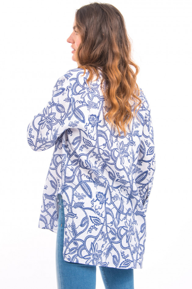 Robert Friedman Tunika Bluse BETH in Weiß/Navy