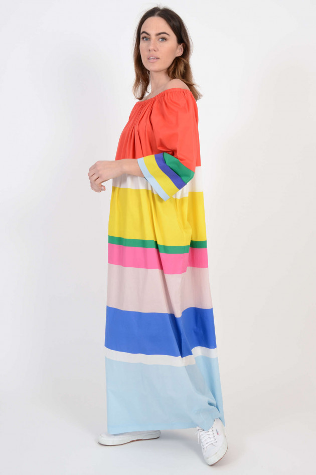 Robert Friedman Kleid mit Blockstreifen in Blau/Pink