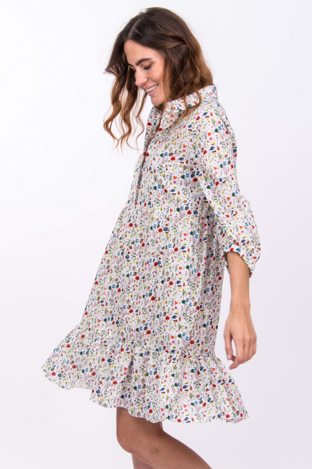Robert Friedman Leinenkleid im floralem Design