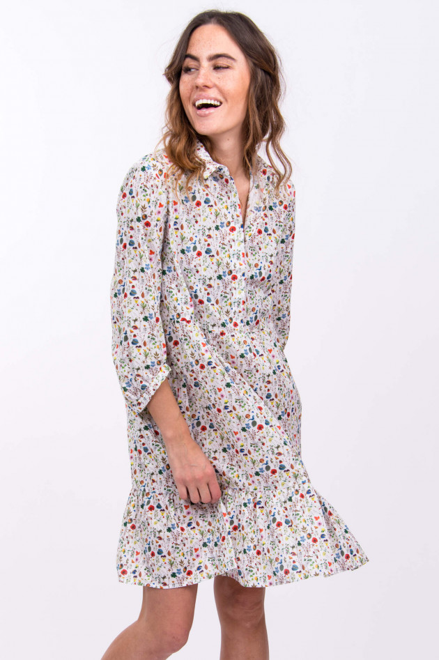 Robert Friedman Leinenkleid im floralem Design