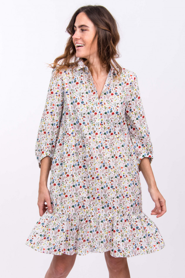 Robert Friedman Leinenkleid im floralem Design