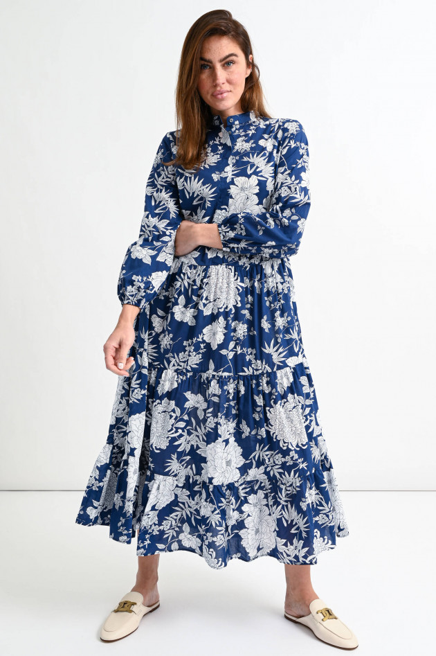 Robert Friedman Gemustertes Kleid DENISE in Navy/Weiß