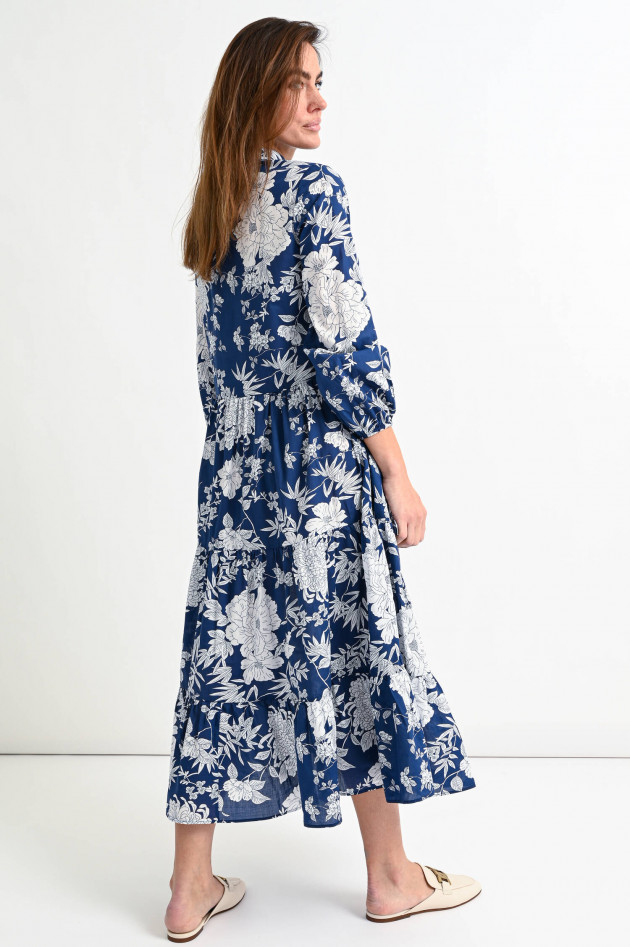 Robert Friedman Gemustertes Kleid DENISE in Navy/Weiß