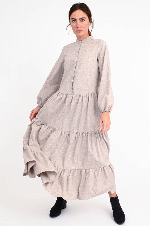 Robert Friedman Volantkleid DENISE aus Flanell in Sand