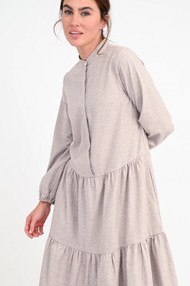 Robert Friedman Volantkleid DENISE aus Flanell in Sand