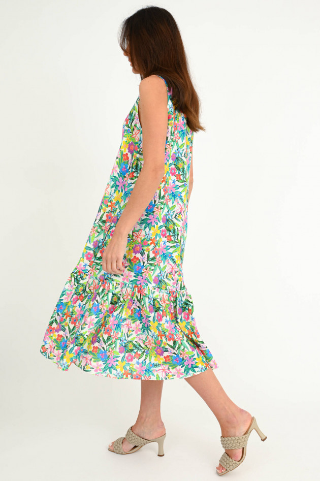 Robert Friedman Kleid aus Leinen mit floralem Muster in Multicolor