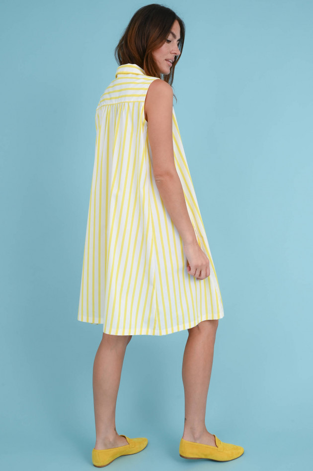 Robert Friedman Blusenkleid DORA in Gelb/Weiß gestreift