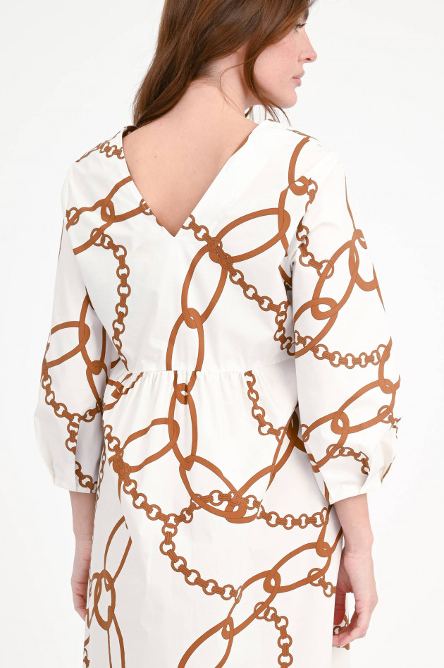 Robert Friedman Midi-Kleid SELENAL aus Baumwolle in Creme/Braun