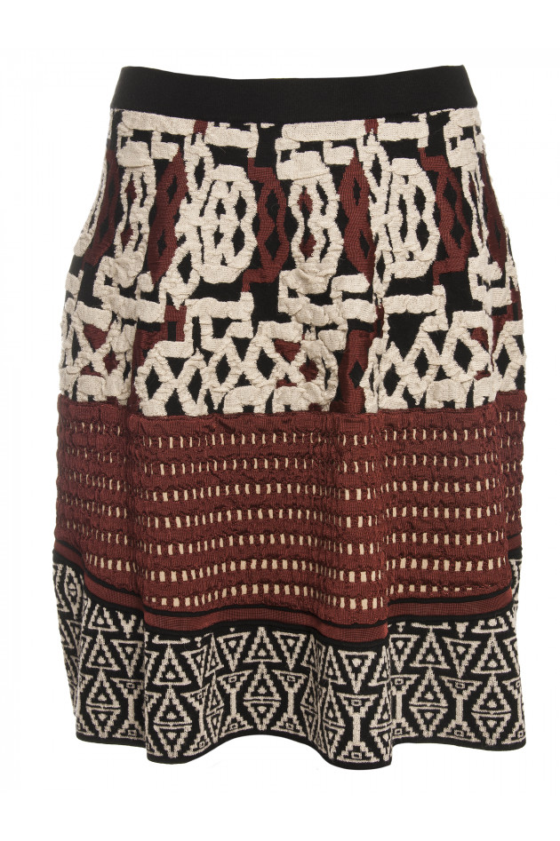 Etro Rock in Schwarz/Bordeaux gemustert