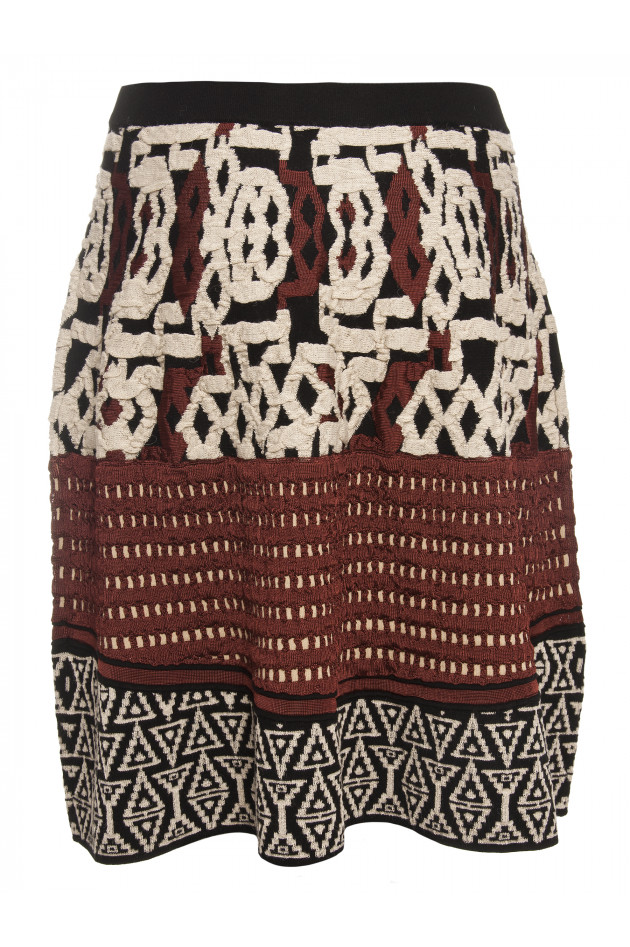 Etro Rock in Schwarz/Bordeaux gemustert