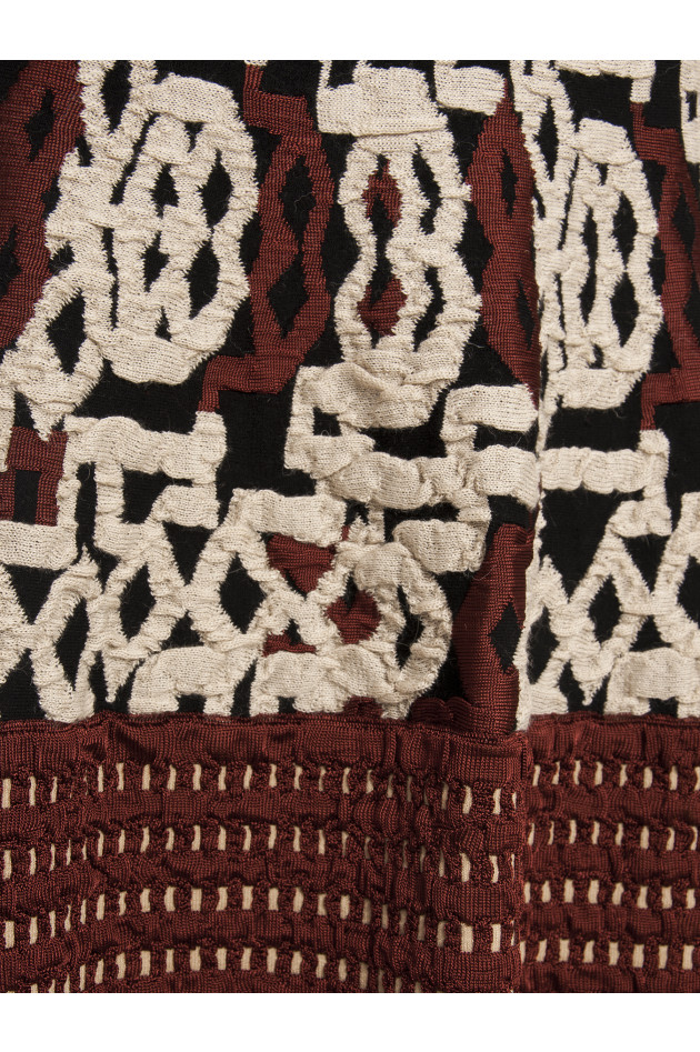 Etro Rock in Schwarz/Bordeaux gemustert