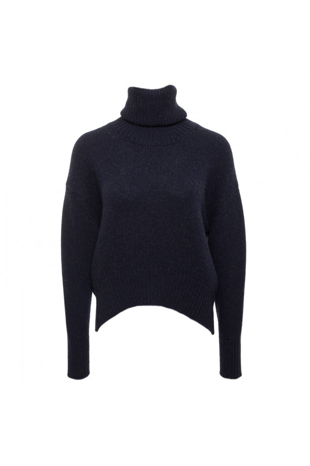 Roberto Collina Rollkragenpullover in Navy/Grau