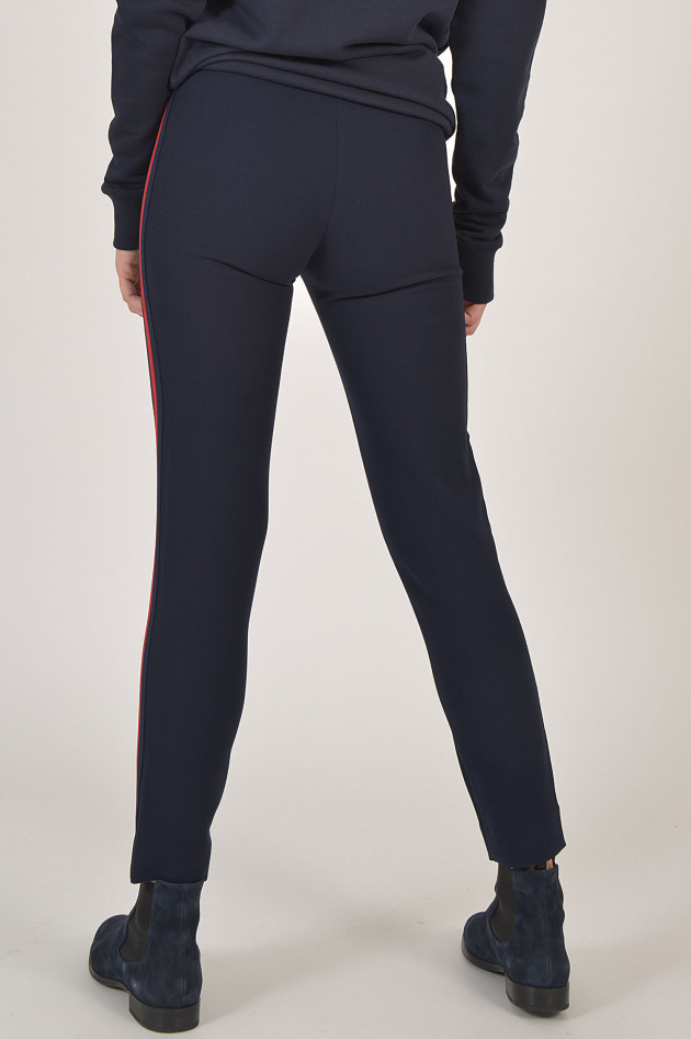 Roqa Jogginghose mit Seitenstreifen in Navy/Rot