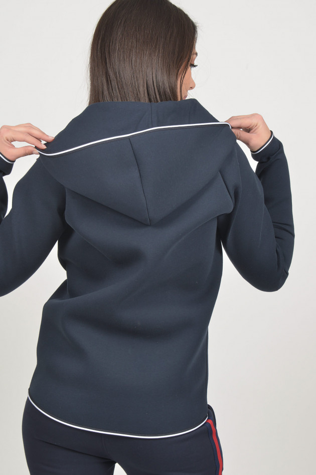 Roqa Sweatjacke in Neopren mit Galonstreifen in Navy