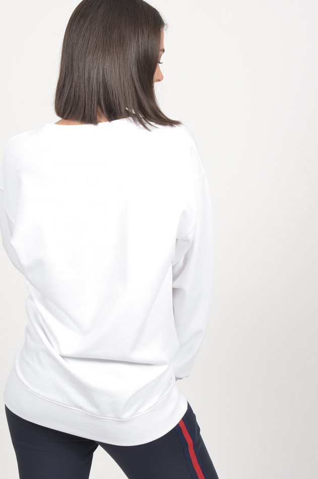 Roqa Sweater mit Anker - Print in Weiß