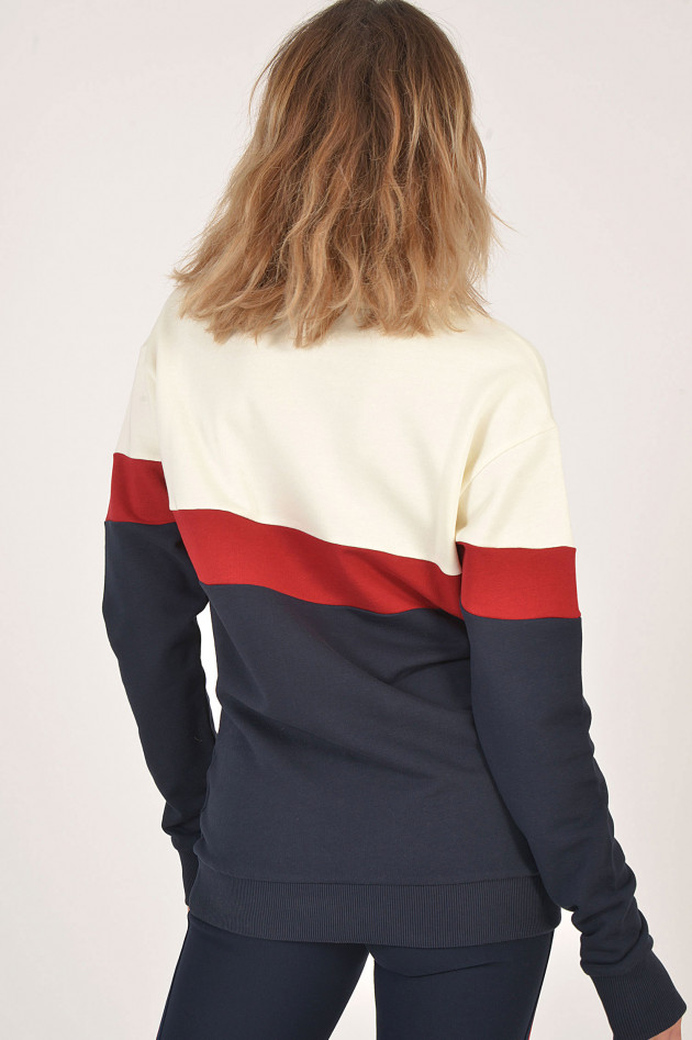 Roqa Sweater mit Streifen in Beige/Navy/Rot