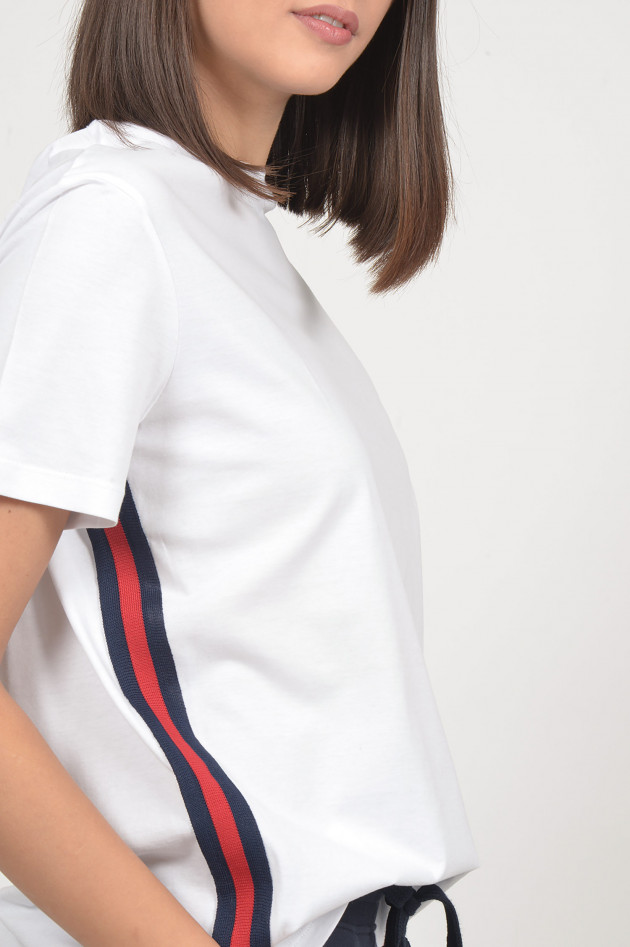 Roqa T- Shirt mit Galonstreifen in Weiß