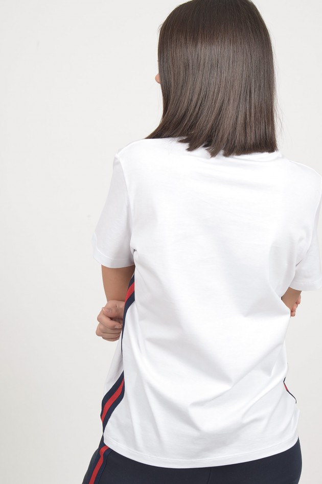 Roqa T- Shirt mit Galonstreifen in Weiß