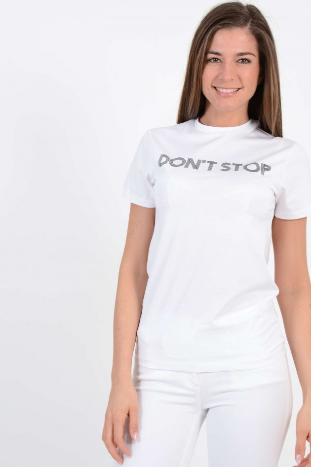 Roqa T-Shirt mit Schriftzug in Weiß
