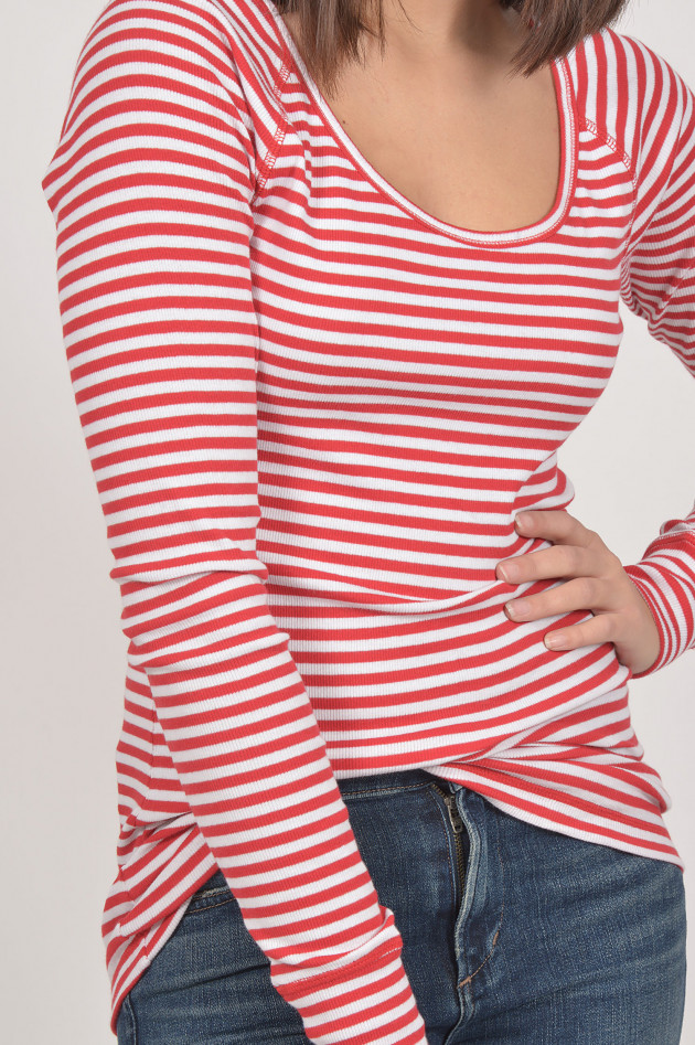 Roqa T - Shirt in Rot/Weiß gestreift