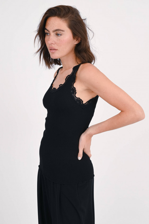 Rosemunde Ripp-Top BABETTE in Schwarz